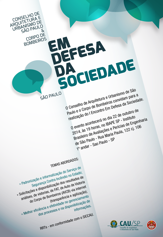 Convite Em Defesa da Sociedade, em São Paulo