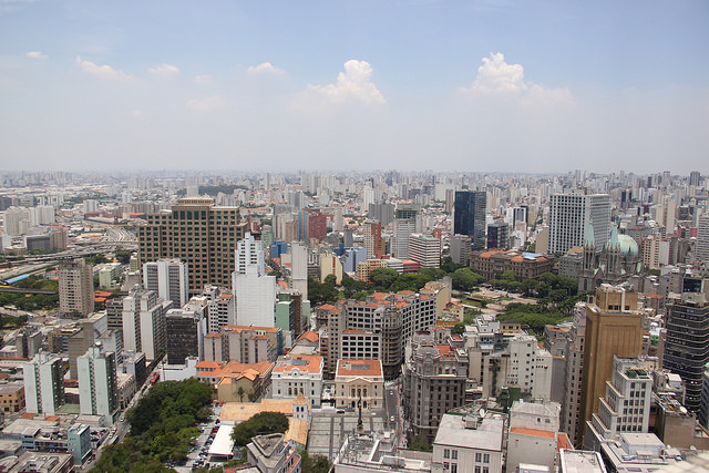 Centro de São Paulo, com destaque para o Pátio do Colégio