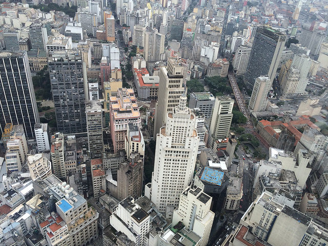 Vista aérea de São Paulo.