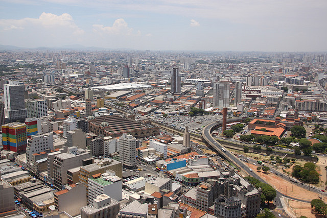 Vista área da cidade de São Paulo.
