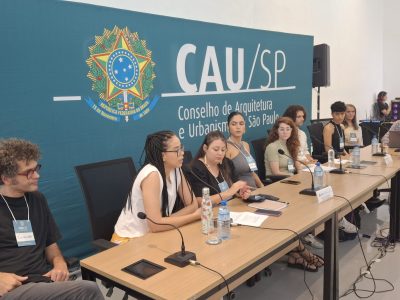 Palestrantes da Mesa “ATHIS na prática”, com a participação das Assessorias Técnicas com projetos  fomentados pelo CAU/SP