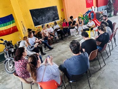 Visita técnica à ocupação Elza Soares na zona sul da capital paulista.